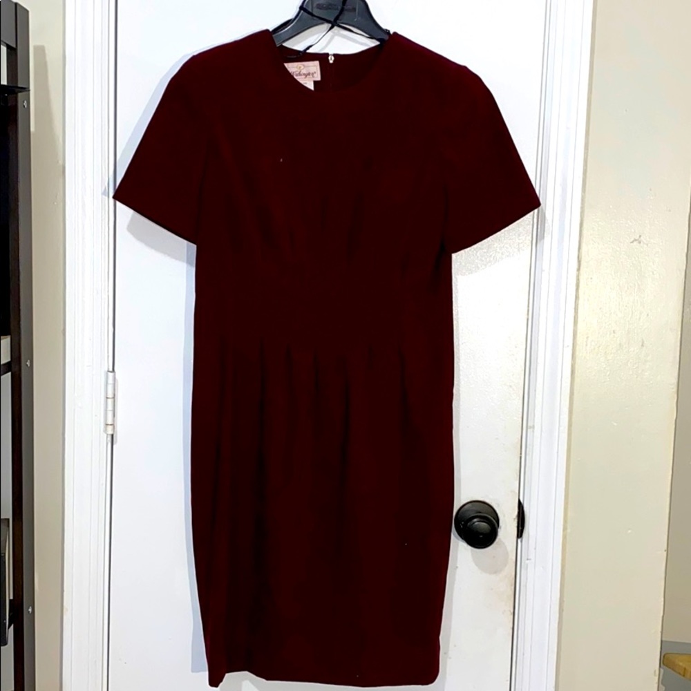 Vintage Burgundy Worthington Dress - Size 6 Petite